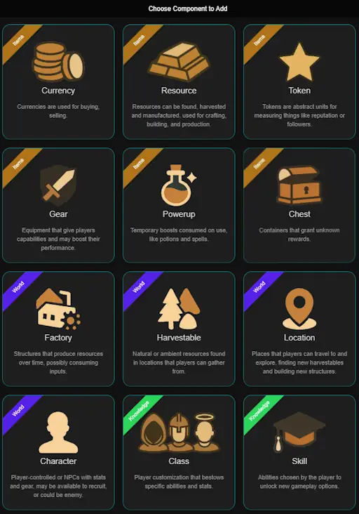 Game Builder Interface